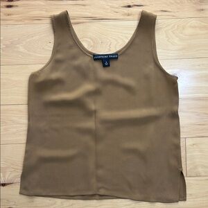 Josephine Chaus Brown 100% Silk Tank Top | Size 8